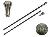 37" Zinc Handle Walking Cane (Medieval Crest)