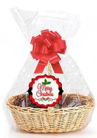 Merry Christmas 2Pack Designer Cello Bags/Tags/Bows Cellophane Extra Large Gift Basket Packaging Bags Flat 25" X 30"