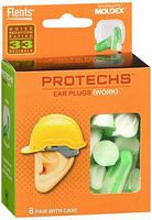 Flents Protechs Ear Plugs Work - 8 pairs, Pack of 3