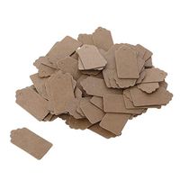 Because0f 100 Pcs Kraft Paper Tags Blank Label Tags for Wedding Craft Hang Tags Gift Wrap, 4 x 2 cm (Brown)