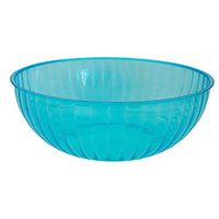 Party Essentials N763920 Hard Plastic 192-Ounce Serving Bowl, Neon Blue