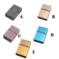 Aliturtle 5 Pack Cigarette Box Case, Deluxe Aluminum Tobacco Pocket Storage Box Holder, Fit 85mm Cigarettes - Assorted 5 Colors