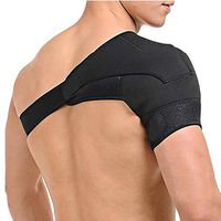 HELIALTH Shoulder Brace Adjustable, Shoulder Compression Sleeve for Men & Women, Left, Right Arm Injury Prevention Stabilizer Wrap,Right