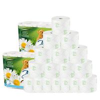 Jeash 8 Rolls Premium Ultra Gentle Toilet Paper Replacement Roll Paper Toilet Paper, White Paper Towels Hollow Replacement Roll Paper Toilet Paper Table Kitchen Pape (A)