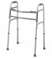 MDS864104 - Two-Button Folding Walkers without Wheels,Standard