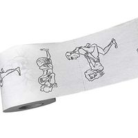 m·kvfa Toilet Paper, Home Creative Fun 3-Ply Bath Toilet Roll Paper Supplies Decor Tissue Roll for Home, Cafe, Shop, Restaurant (B)