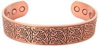 Celtic Vine Knot Antique Copper Men's Magnetic Therapy Cuff 2000 Gauss Each Magnet