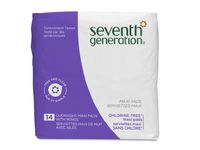 Seventh Generation Chlorine Free Maxi Overnight Pads, 14-count Packages (Pack of 12) (168 pads)