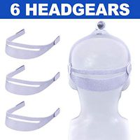 6 Packs CPAP Headgear Compatible with Philips Dreamwear - 6 Packs Headgear Straps to Well Reduce Strap Slip-Off and Great Comfort & Softness, Great Value Kit Long Term Supplies