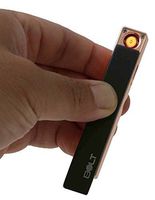 BOLT Lighter USB Rechargeable Windproof Coil Slim Cigarette Lighter with Charging Cable and Carrying Pouch (Gun Metal)