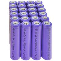 toyofmine 4-24PCS AA 2800mAh Rechargeable Batteries (24 Pack)