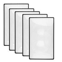 Wecando 5 Pack 3X Premium Magnification Full Page Magnifier Fresnel Lenses Ideal for Reading Small Prints & Low Vision Seniors (5Pack)