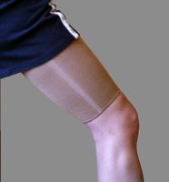 Alpha Medical Compression Thigh Support/Hamstring Brace Groin Support Sleeve (Medium Beige)