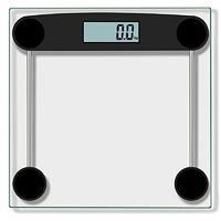 TANGON Digital Body Weight Bathroom Scale, Large Backlight Display and Step-On Technology, Tempered Glass, Simple Style, 330 Pounds Scales - Black