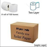 Soft Toilet Paper 64 pcs - Professional Series Premium 2-Ply Standard Rolls for Business Home - Septic Safe- A roll of 150 leaves, 2-Ply Paper Towels (white, 64)