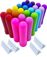Aromatherapy Inhaler Tubes For Essentail Oils | 24 Colored Nasal Aroma Diffuser Tubes | DIY Himalayan Salt Inhaler Aromatherapy Essential Oil Accessories By Got Oil Supplies