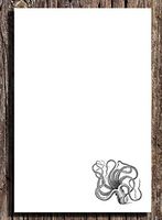 Octopus Notepad Set of 2 - 50 Sheets Each, 100 Sheets Total, 5.5 x 8.5 Notepads, Octopus Notepad