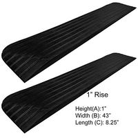Electriduct 1" Rise Rubber Power Wheelchair Scooter Threshold Ramp - 2 Pack