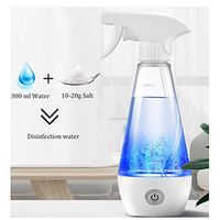 Portable Detergent Maker Spray Bottle– Multipurpose Household Sodium Hypochlorite Generator Machine (White, 300ml)