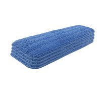 Set of 4 Microfiber Spray Mop Replacement Heads for Wet/Dry Mops Reusable Replacement Refills Fits for Bona Floor Care System - Blue