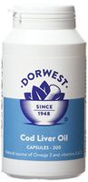 Dorwest Herbs Cod Liver Oil Capsules for Dogs and Cats 200 Capsules