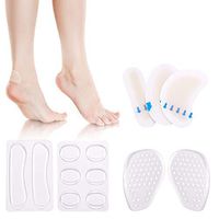 Metatarsal Pads Forefoot Pads and Heel Grips Ball of Foot Cushions (16 pcs) Soft Silicone Cushions Gel for High Heel Inserts Blisters Prevention Pain Relief Forefoot Cushioning for Women & Men