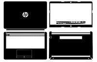 Special Black Leather Skin stickers Cover guard For New HP 14-CF0014DX cf0010ds CF0013DX cf1015cl cf0051od cf0012ds 14"