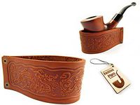 New Genuine Leather Pipe Stand Rack Holder Rest for Tobacco Smoking Pipe, Fits Most Pipes, Handmade (BIG)