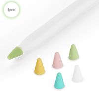 ZALU Compatible with Apple Pencil Tips Replacement for 2nd Gen, Silicone Nibs Cover Writing Protection for iPad Pencil (Pink+Mint Green+White+Yellow+Matcha Green)