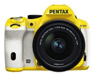 Pentax K-50 16MP Digital SLR Camera 3-Inch LCD with 18-55mm f/3.5-5.6 WR Lens (Yellow/White) [Electronics]