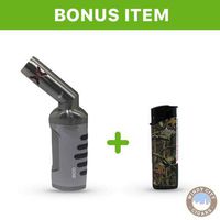 Zico ZD-51 (Original) Refillable Butane Quad Jet Torch Lighter (Gunmetal) & Free lgihter