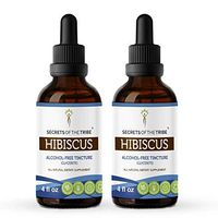 Hibiscus Tincture Alcohol-Free Liquid Extract, Organic Hibiscus (Hibiscus Sabdariffa) Dried Flower (2x4 FL OZ)
