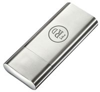 Personalized Visol Prato Stainless Steel 3 Finger Cigar Case - Free Engraving (Roman Monogram)