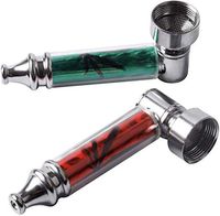 2Pcs red and Green Maple Leaf Straw Tube