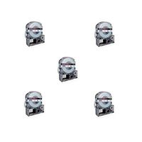 Prestige Cartridge 5 x E-AS18KW 18 mm x 8 m Label Tape for LabelWorks Printing Machine - Black on White (Pack of 5)