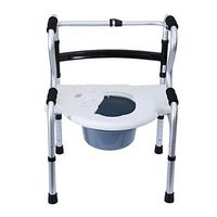 AIAIⓇ Foldable Bath Stools - Toilet seat Height Adjustable Strong Construction Rubber Feet Durable Support Non Slip Stability for Wet Room Elderly Disabled Pregnant Woman Child