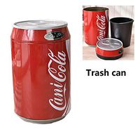 MTOILET Trash Can with Lid Stainless Can Round Coke Can Stylish Home Living Room Automatic Induction Electronic Smart Trash Can (Red)