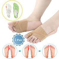 Toe Splints Corrective Socks, Day Night Hallux Valgus Bunion Brace Straightener, Toe Arthritis Pain Relief Hammer Overlapping Big Bones Orthopedic Cushioned Soft Silicone Sleeve Wrap (S)