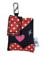 PumpCases Designer Insulin Pump Case with NiteIze S-Clip (Dexcom G6, Hearts w/Clip)
