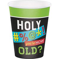 Creative Converting 340114 Old Age Humor Paper Cups, 12 oz, Multi-colored
