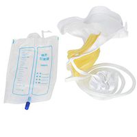 Urine Bags, Silicone Urine Collector Wearable Urinal System Can Prevent Backflow-No Spill, No Smell,No Mess (Men Atrophy Type)