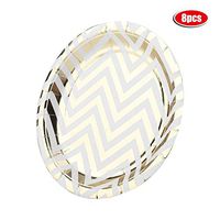 Gold Wave Stripe Party Disposable Tableware Champagne Cup Plate Straws Birthday Party Decor Kids Baby Shower Festival Supplies(#4)