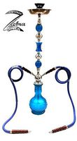 Zebra Smoke Series: 32" 2 Hose Sunshine (C1) Hookah Complete Set Complete Set (Blue)
