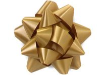 Holiday Gold Medium Star Gift Bows (48 Pack ) 3-1/2"