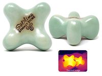 Sublime (Ocean)(Single) Synergy Stone - Contoured Hot Stone Massage Tool - Relaxing and Therapeutic for Neck, Back, Legs, Feet - Ultra-Smooth for Massage on Skin with Oil or Over Clothes