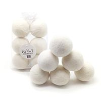 RALY 100% Organic Wool Dryer Balls (XL 6-Pack) - Chemical Free, Eco-Friendly, Natural Fabric Softener. Affordable and Reusable Alternatives to Dryer Sheets Perfect for Sensitive Skin and for Babies.
