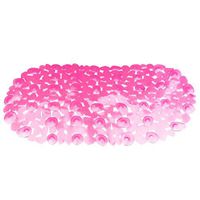 Non Slip Shower Mats,Fheaven Large Strong Suction Anti Non Slip Bath Shower Mat Foot Massage 68X35cm68X35cm (Pink)
