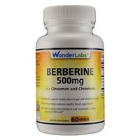 Berberine Cholesterol Blood Sugar Supplement: HCL 500+ TripleDefense Gluten & GMO Free Maintenance for Glucose, Metabolism, Heart & Immune System Health - Anti Inflammatory Cinnamon Chromium Detox