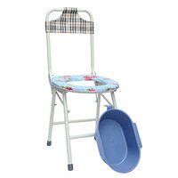 Folding Movable Commode Chair with Toilet Seat Bath Chair Stool for Pregnant Women Old Man and Disabled People Stainless Steel