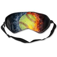 NiYoung Comfort and Lightweight Eye Mask Blindfold Eyeshade for Boys & Girls, 100% Silk Sleeping Mask Best Sleeping Eye Mask Eye Cover with Elastic Strap (Fire Softball Water Baseball)